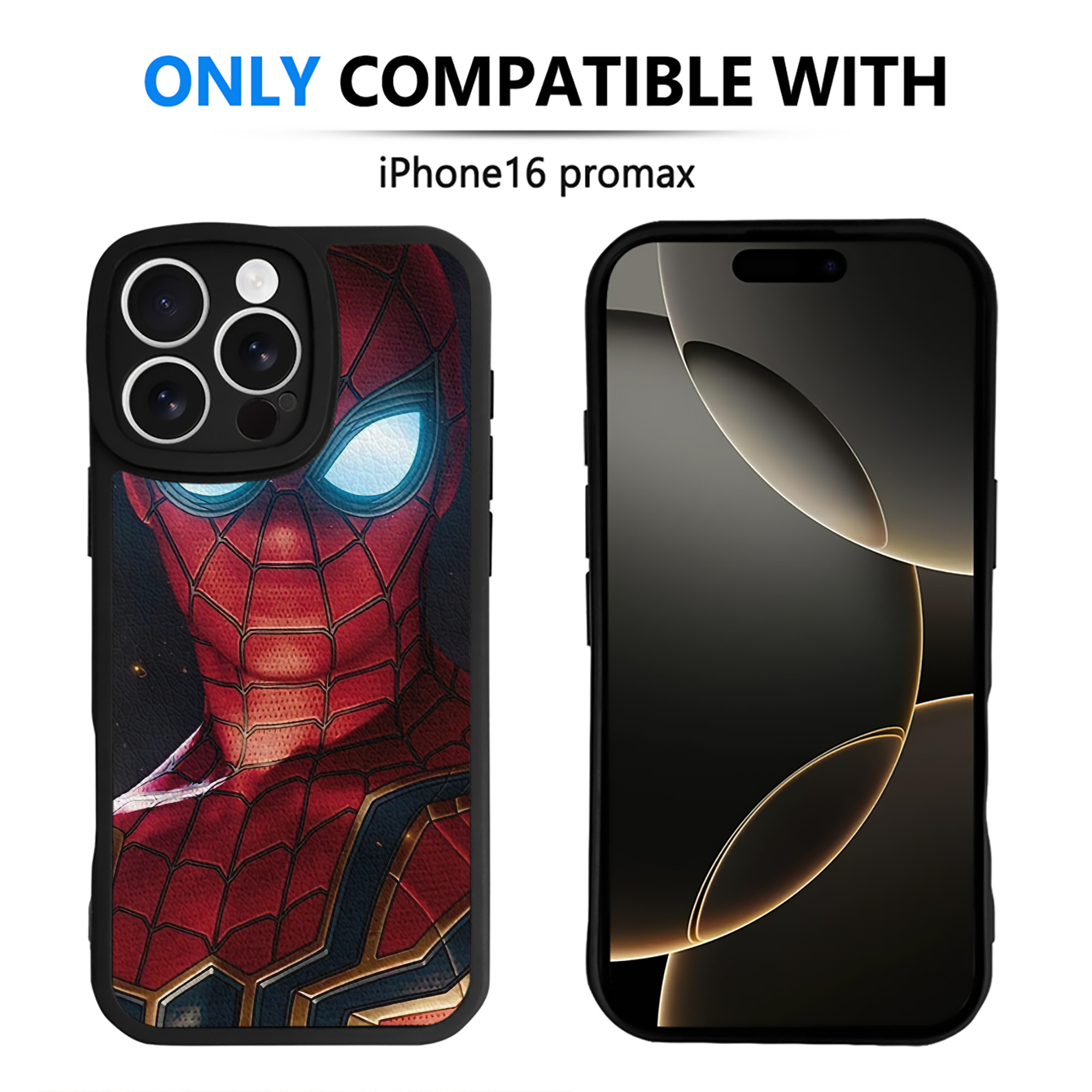 （画像用） Spider Man スパイダーマン 【iPhone 16シリーズ対応】シリコンスマホケース（レザー調） 材質：シリコン